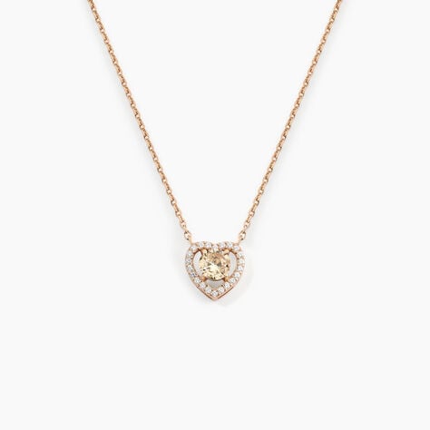 Collier Suzon Argent Rose Oxyde De Zirconium - Colliers fantaisie Femme | Histoire d’Or