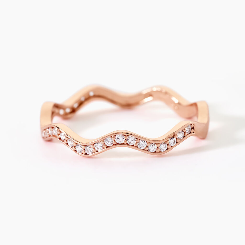 Bague Jasmyn Argent Rose Oxyde De Zirconium - Bagues avec pierre Femme | Histoire d&rsquo;Or