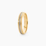 Alliance Jodelle Ruban Plat Or Bicolore - Alliances 18 carats Unisex | Histoire d&rsquo;Or