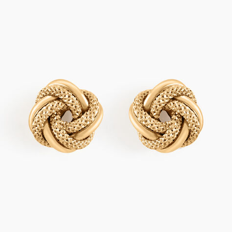 Boucles D'oreilles Puces Or Jaune Guermana - Clous d'oreilles Femme | Histoire d’Or
