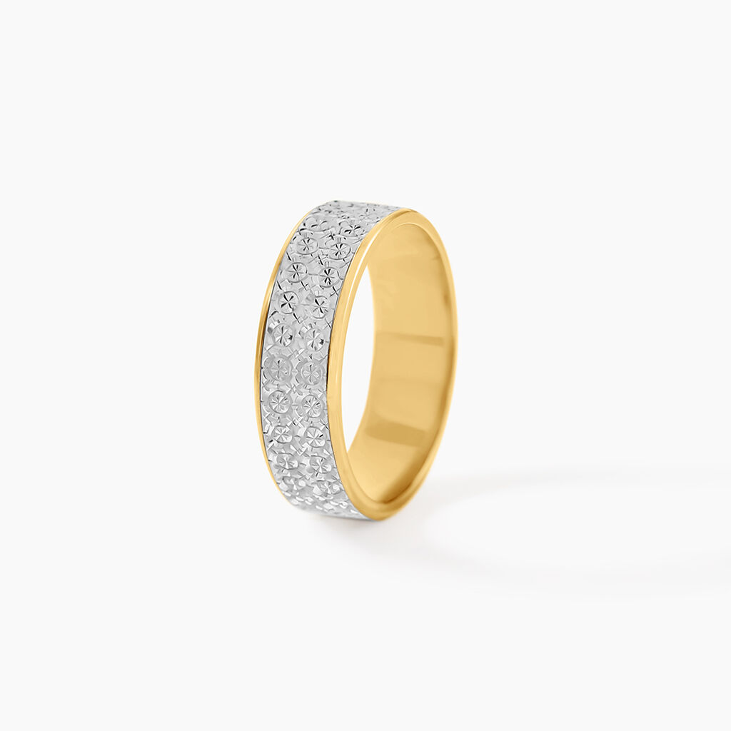 Alliance Raphie Ruban Plat Or Bicolore - Alliances Unisex | Histoire d&rsquo;Or
