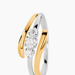 Bague Mayline Or Bicolore Diamant - Bagues avec pierre Femme | Histoire d&rsquo;Or