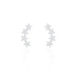 Boucles D'oreilles Grimpantes Sohalia Argent Blanc Oxyde De Zirconium - Boucles d'oreilles fantaisie Femme | Histoire d&rsquo;Or