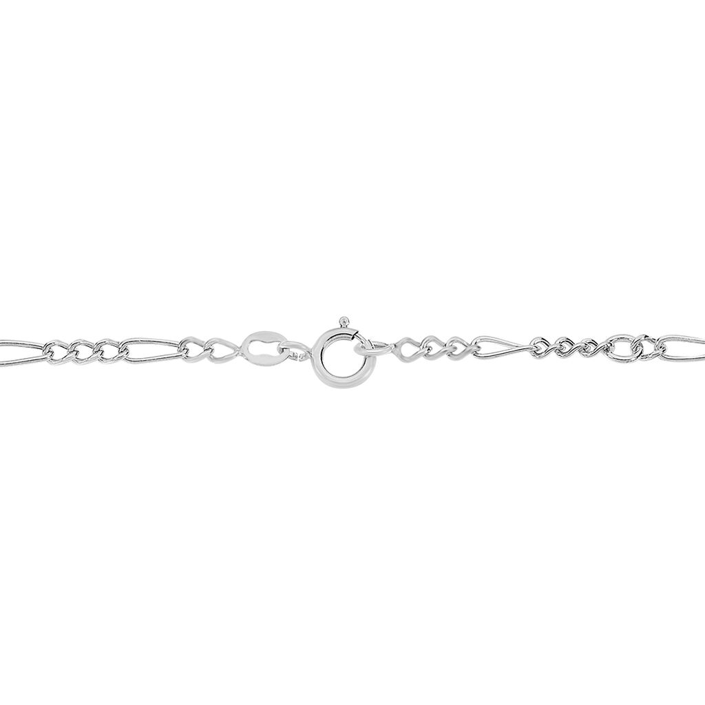 Bracelet Identité Bartolomee Maille Alternee 1/3 Or Blanc - Bracelets Communion Enfant | Histoire d’Or