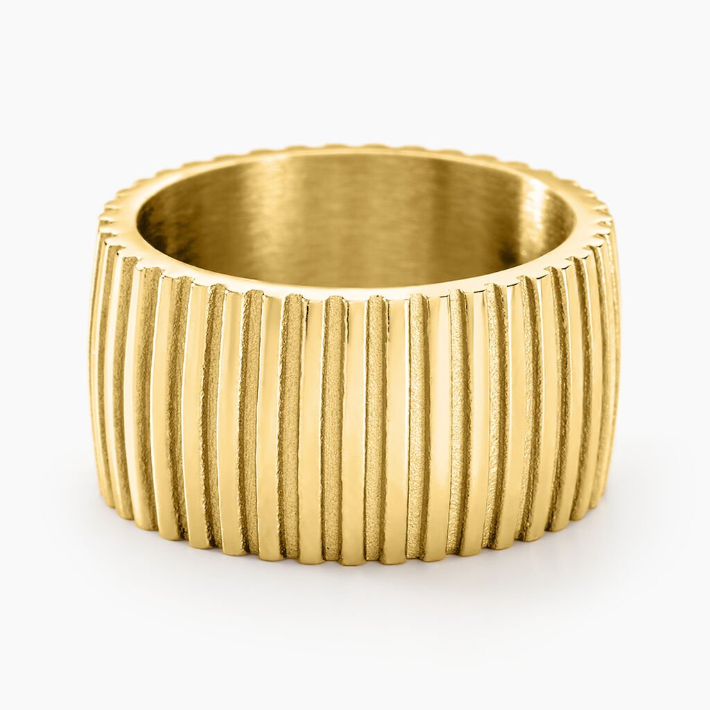 Bague Sicily Acier Dor&eacute; - Bagues fantaisie Femme | Histoire d&rsquo;Or