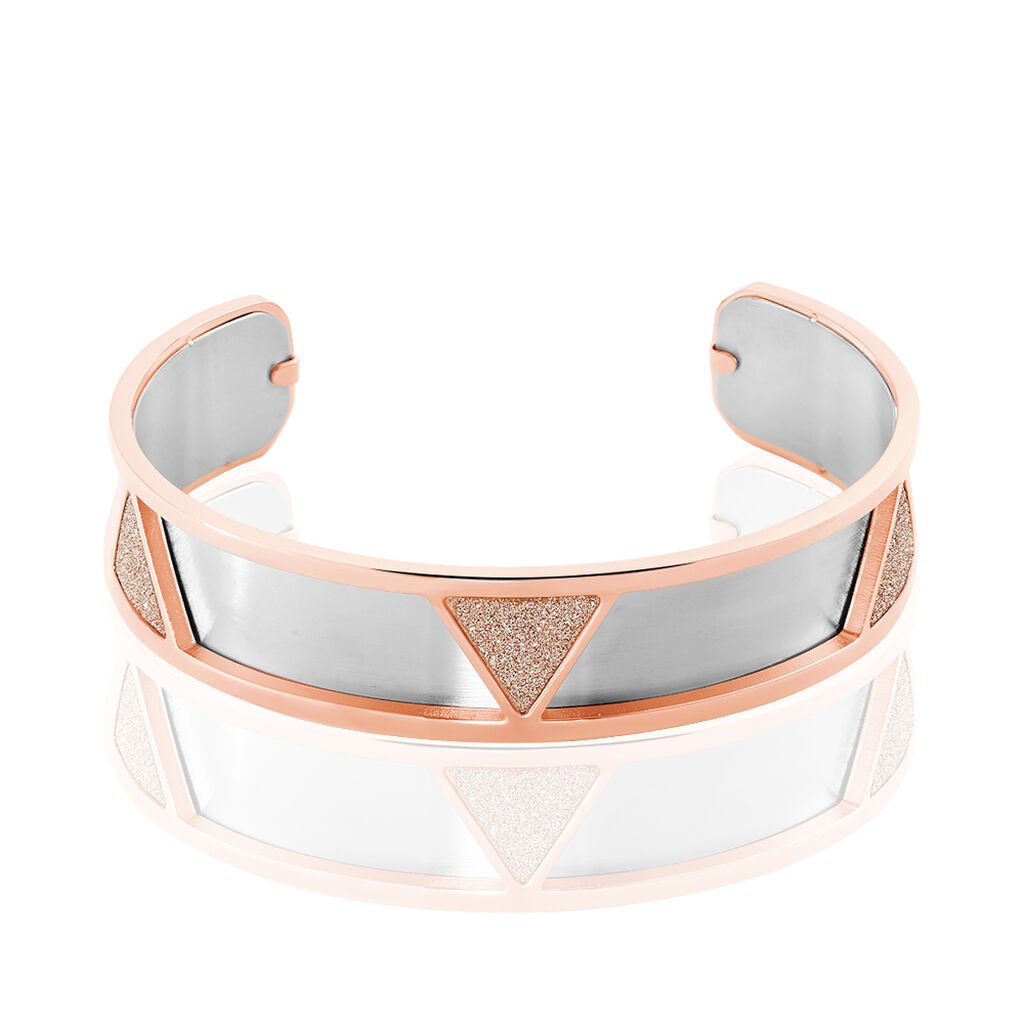 Bracelet Jonc Andrina Acier Rose - Bracelets joncs Femme | Histoire d’Or