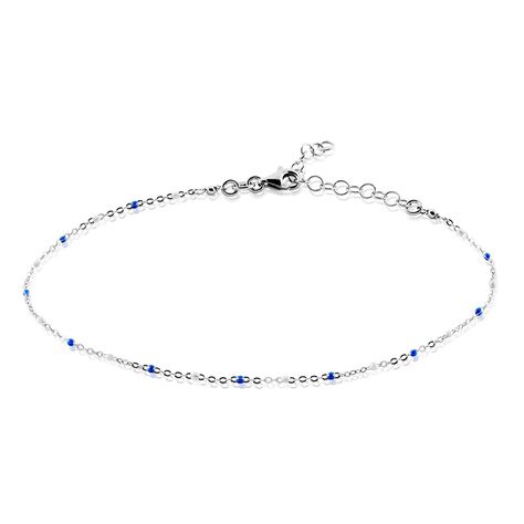 Cha&icirc;ne De Cheville Sherie Argent Blanc - Cha&icirc;nes de cheville Femme | Histoire d&rsquo;Or