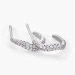 Cr&eacute;oles Nandie Argent Blanc Oxyde De Zirconium - Boucles d'oreilles cr&eacute;oles Femme | Histoire d&rsquo;Or