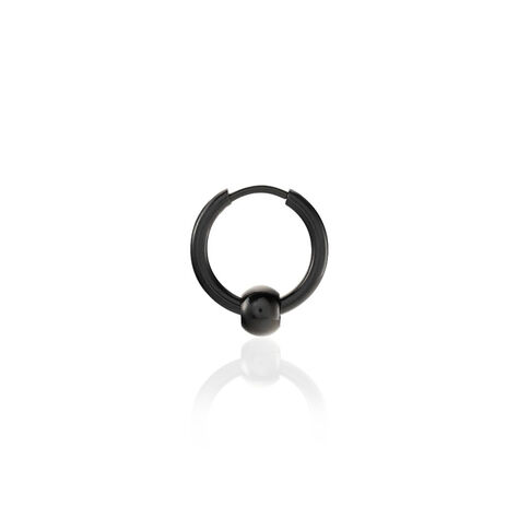 Créoles Pino Acier Noir - Boucles d'oreilles créoles Homme | Histoire d’Or