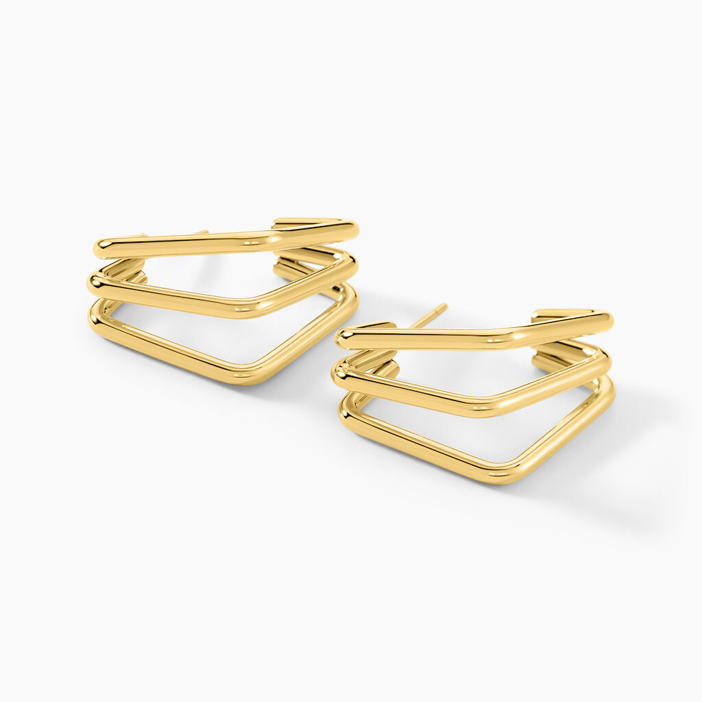 Cr&eacute;oles Dieppe Acier Jaune - Boucles d'oreilles cr&eacute;oles Femme | Histoire d&rsquo;Or