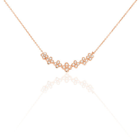 Collier Angellina Argent Rose Oxyde De Zirconium - Colliers fantaisie Femme | Histoire d&rsquo;Or
