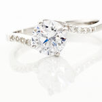 Bague Solitaire Maelane Argent Blanc Oxyde De Zirconium - Bagues solitaires Femme | Histoire d&rsquo;Or