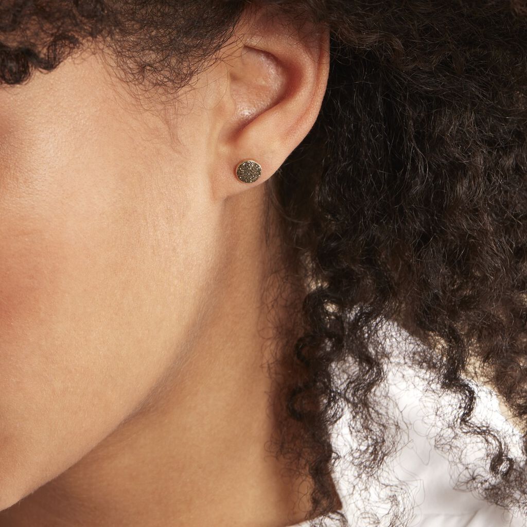 Boucles D'oreilles Puces Eryne Or Jaune - Clous d'oreilles Femme | Histoire d’Or