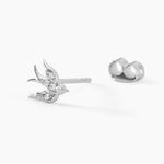 Boucles D'oreilles Puces Marilla Argent Blanc Oxyde De Zirconium - Boucles d'oreilles fantaisie Femme | Histoire d&rsquo;Or