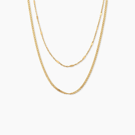 Collier Nuange Argent Dor&eacute; A L'Or 750/1000 - Bijoux sans pierre Femme | Histoire d&rsquo;Or
