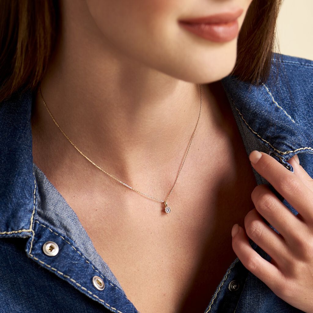 Pendentif Aphrodite Or Jaune Diamant - Pendentifs Femme | Histoire d’Or