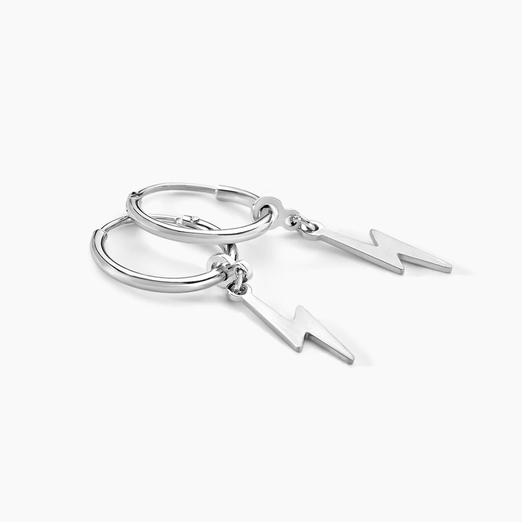 Cr&eacute;oles Diakha Argent Blanc - Boucles d'oreilles cr&eacute;oles Femme | Histoire d&rsquo;Or