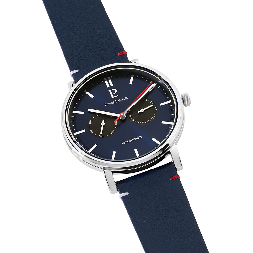 Montre Pierre Lannier Essential Bleu - Id&eacute;es cadeaux Homme | Histoire d&rsquo;Or
