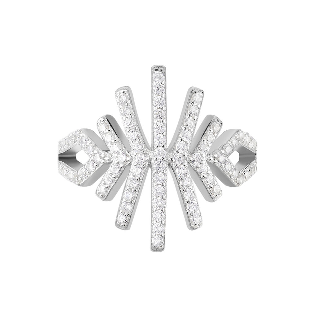 Bague Neli Argent Blanc Oxyde De Zirconium - Bagues avec pierre Femme | Histoire d’Or