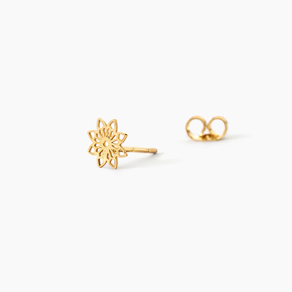 Boucles D'Oreilles Puces Albiorica Argent Dor&eacute; A L'Or 750/1000 - Boucles d'oreilles fantaisie Femme | Histoire d&rsquo;Or