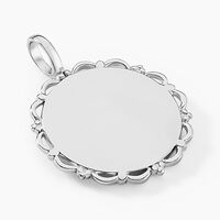 Pendentif Molya Argent Blanc