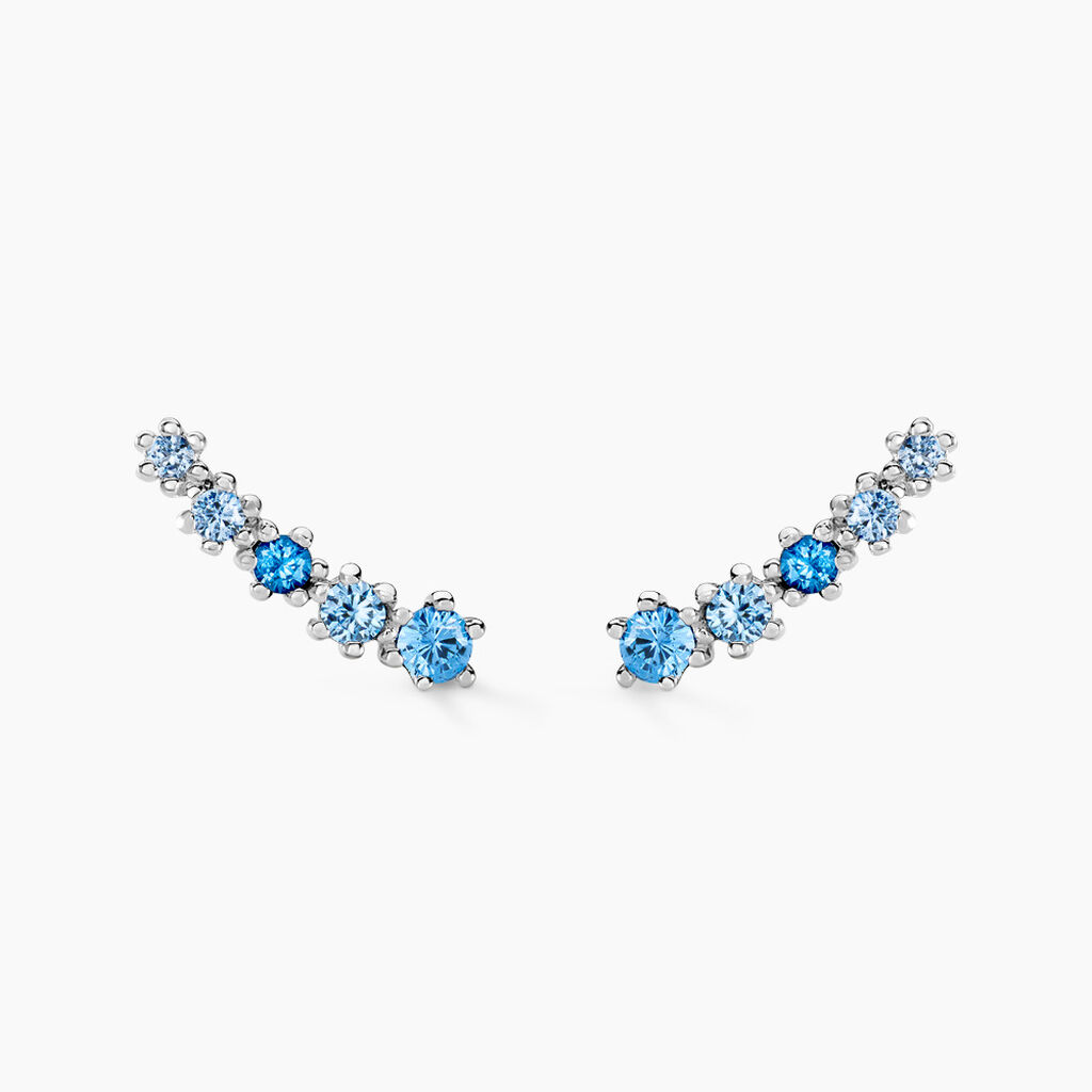Bijoux D'oreilles Elorine Argent Blanc Oxyde De Zirconium - Boucles d'oreilles fantaisie Femme | Histoire d’Or