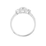 Bague Jennifere Or Blanc Oxyde - Bagues solitaires Femme | Histoire d&rsquo;Or