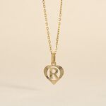 Pendentif Eudocie Coeur Lettre Or Jaune - Pendentifs Famille | Histoire d&rsquo;Or