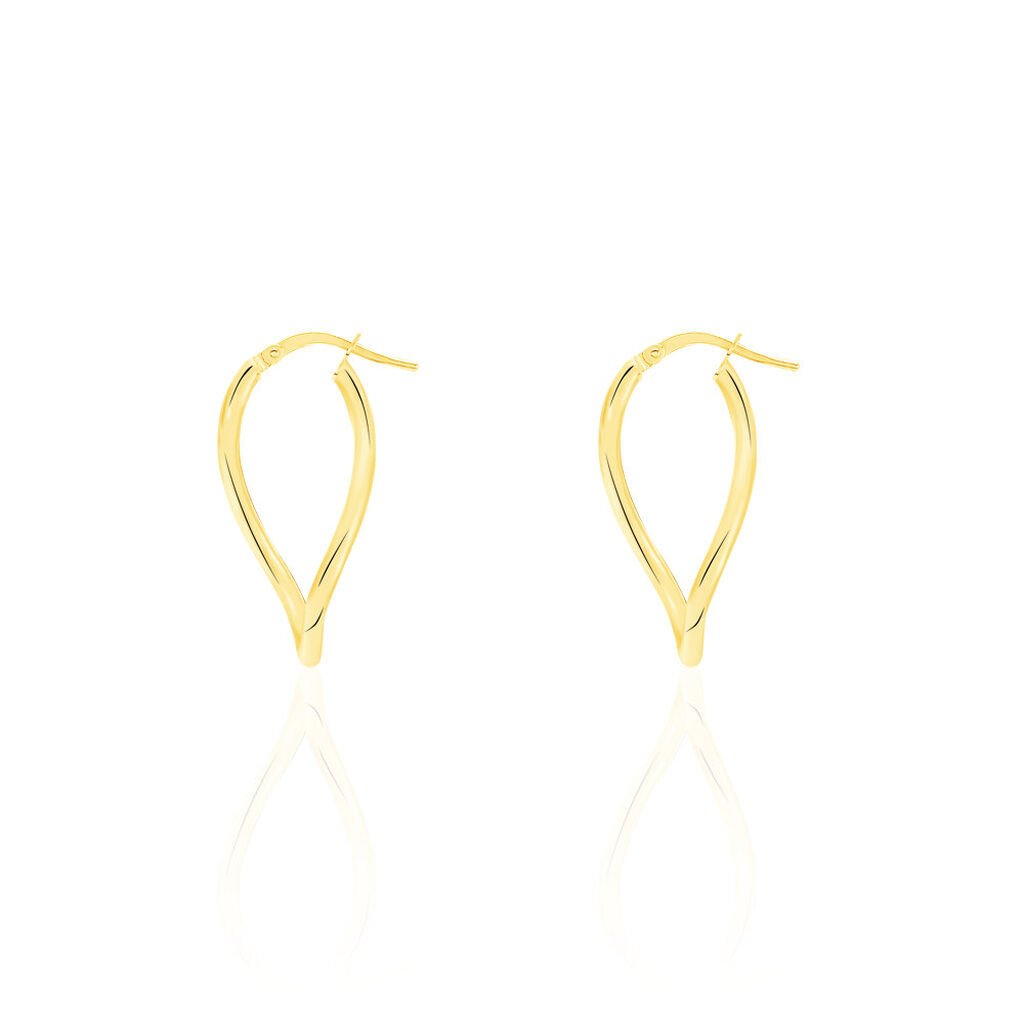 Cr&eacute;oles Hellen Or Jaune - Boucles d'oreilles cr&eacute;oles Femme | Histoire d&rsquo;Or