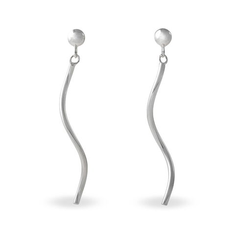 Boucles D'oreilles Pendantes Yaell Argent Blanc - Boucles d'oreilles fantaisie Femme | Histoire d’Or