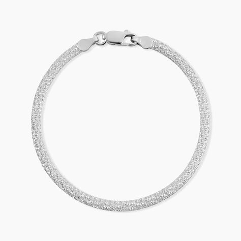 Bracelet Zoubeida Argent Blanc - Bracelets chaîne Femme | Histoire d’Or