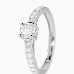 Bague Eliisa Or Blanc Diamant - Bagues solitaires Femme | Histoire d&rsquo;Or