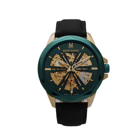 Montre Montignac Round Automatique  Vert - Montres Homme | Histoire d’Or