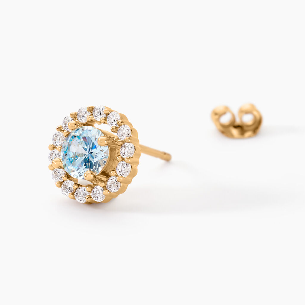 Boucles D'oreilles Puces Plaqué Or Radbod Pierres Artificielles Oxydes - Boucles d'oreilles fantaisie Femme | Histoire d’Or