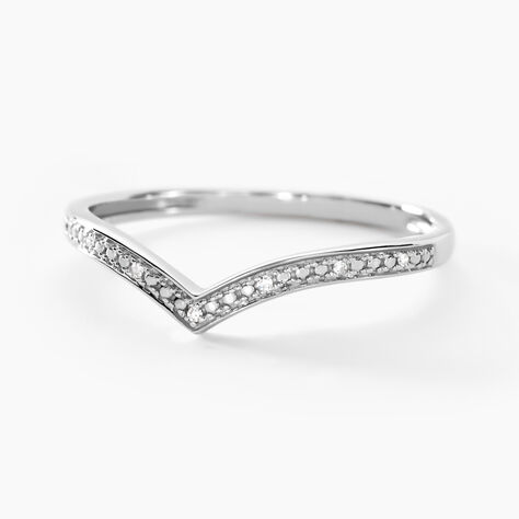 Bague Aindreas Or Blanc Diamant - Bagues avec pierre Femme | Histoire d&rsquo;Or