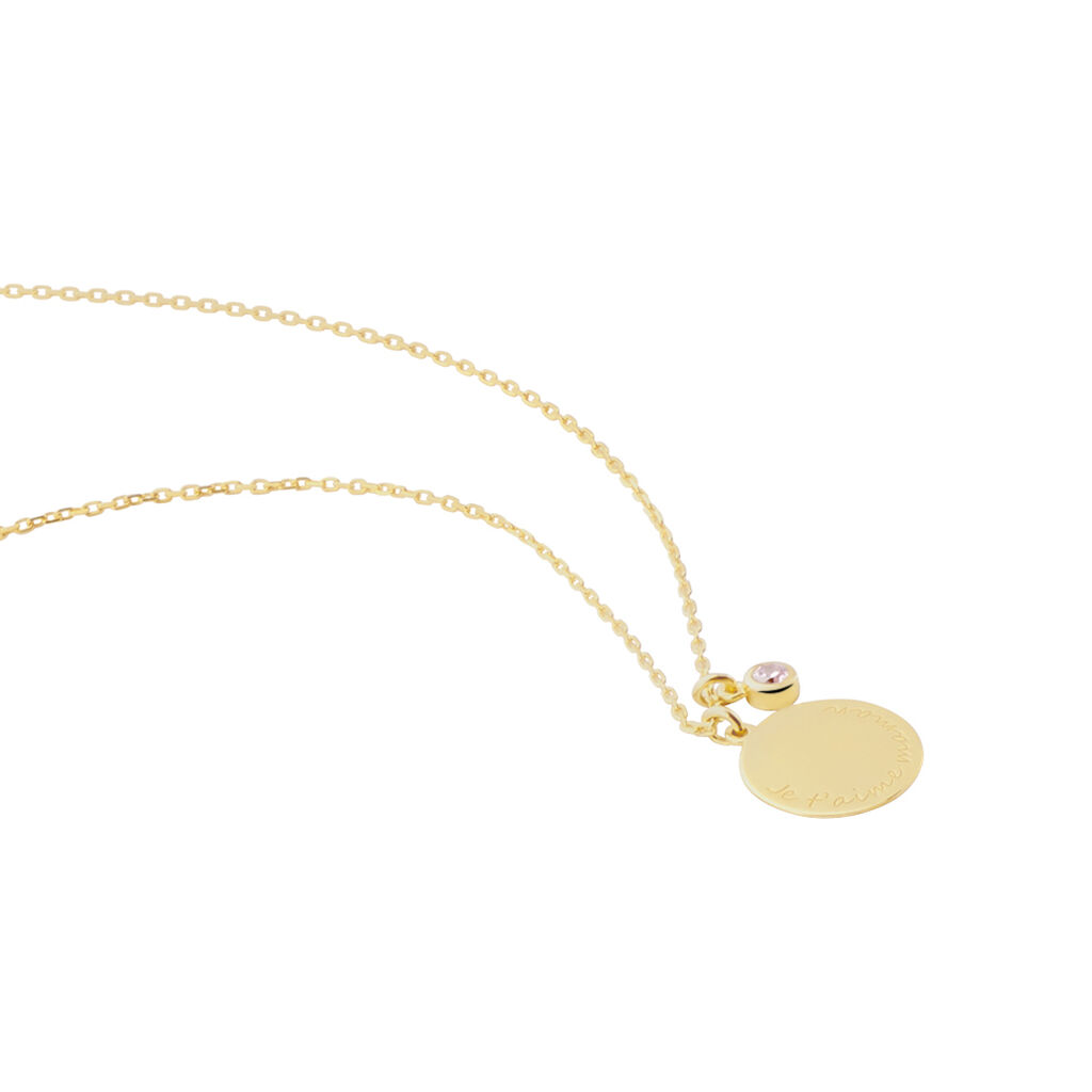 Collier Giusto Plaque Or Oxyde De Zirconium - Colliers fantaisie Femme | Histoire d’Or