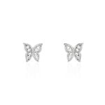 Boucles D'oreilles Puces Cadfan Argent Blanc Oxyde - Boucles d'oreilles fantaisie Femme | Histoire d&rsquo;Or