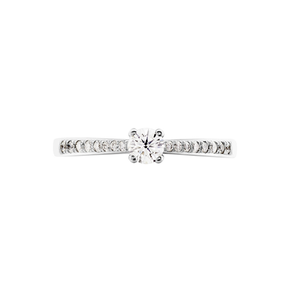 Bague Solitaire Hemera Platine Blanc Diamant - Bagues solitaires Femme | Histoire d’Or