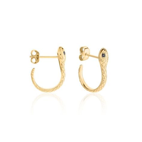 Créoles Yasha Plaqué Or Jaune Spinelle - Boucles d'oreilles créoles Femme | Histoire d’Or