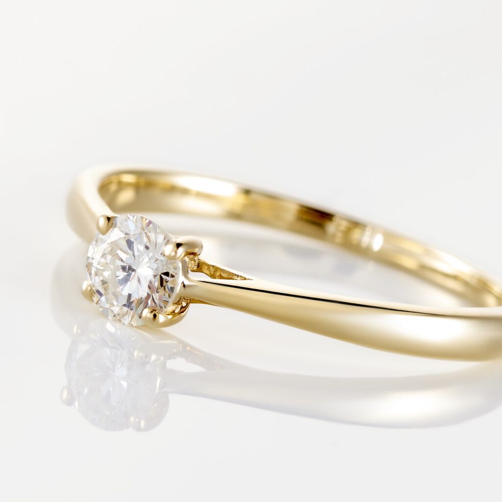 Bague Solitaire Aphrodite Or Jaune Diamant - Bagues solitaires Femme | Histoire d’Or