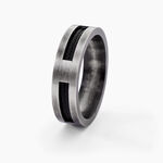 Bague Phebus Him Cosme Acier Noir - Bagues fantaisie Homme | Histoire d&rsquo;Or