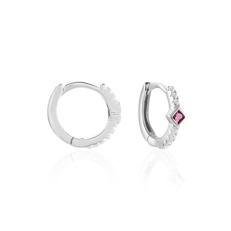 Cr&eacute;oles Fane Argent Rhodi&eacute; Oxyde De Zirconium - Boucles d'oreilles cr&eacute;oles Femme | Histoire d&rsquo;Or