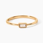 Bague Cerise Plaqu&eacute; Or Jaune Oxyde De Zirconium - Bagues avec pierre Femme | Histoire d&rsquo;Or