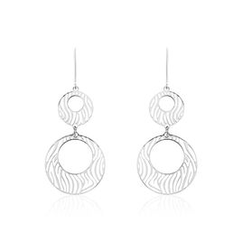 Boucles D'oreilles Pendantes Africa Argent Blanc - Boucles d'oreilles fantaisie Femme | Histoire d’Or