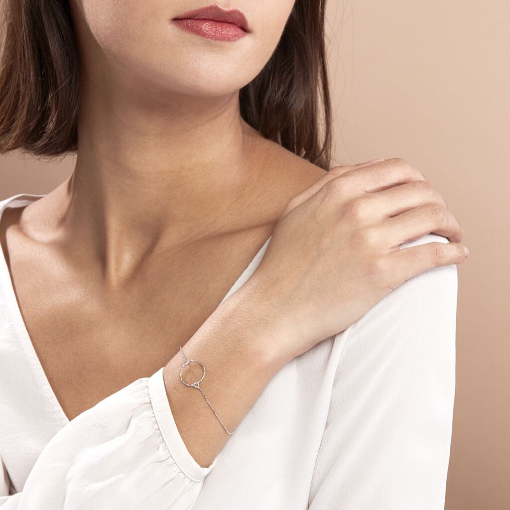 Bracelet Hibis Argent Blanc - Bracelets Femme | Histoire d’Or