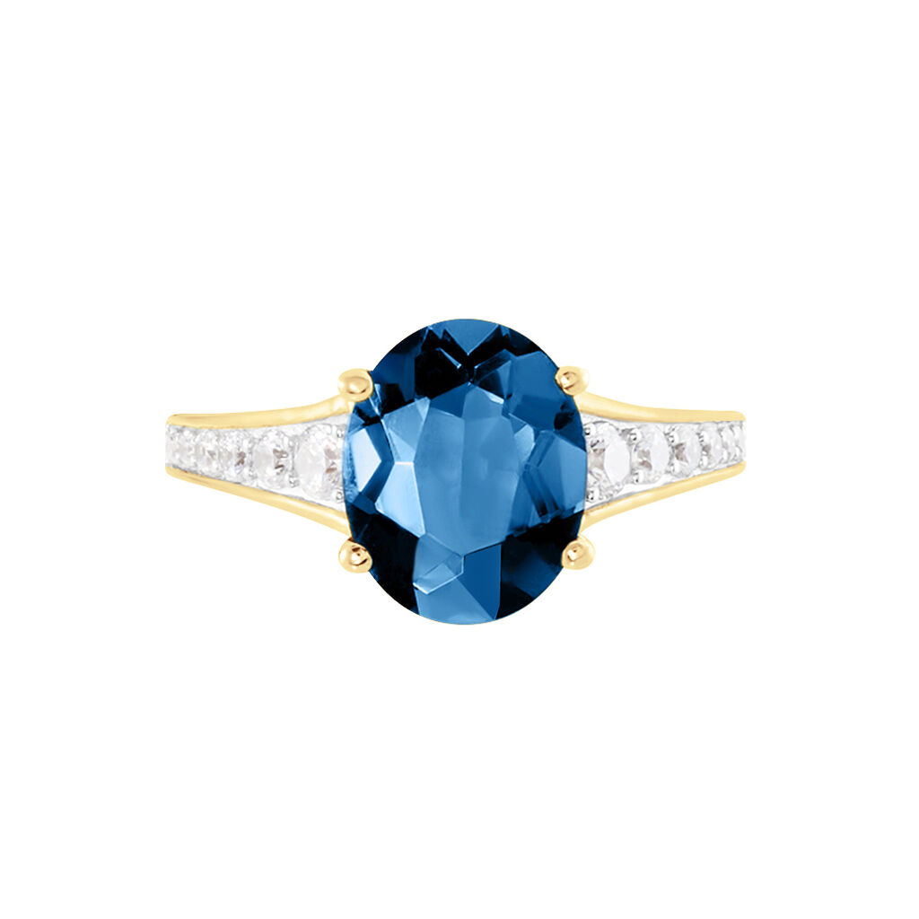 Bague Or Jaune Marie-camille Topaze Oxydes De Zirconium - Bagues solitaires Femme | Histoire d’Or