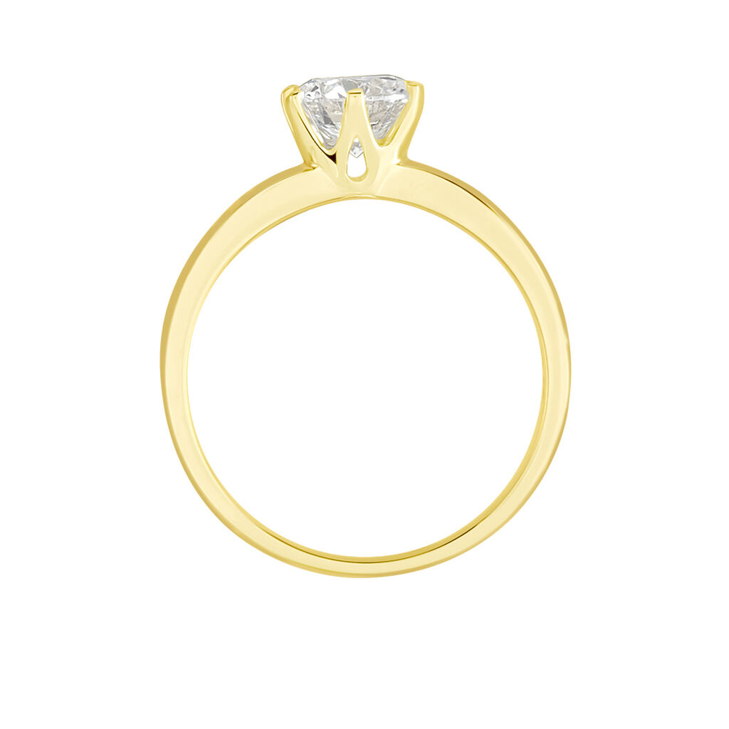Bague Solitaire Natalia Or Jaune Diamant Synthetique - Bagues solitaires Femme | Histoire d&rsquo;Or