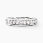 Demi Alliance Heket Argent Blanc Oxyde De Zirconium - Bagues avec pierre Femme | Histoire d&rsquo;Or