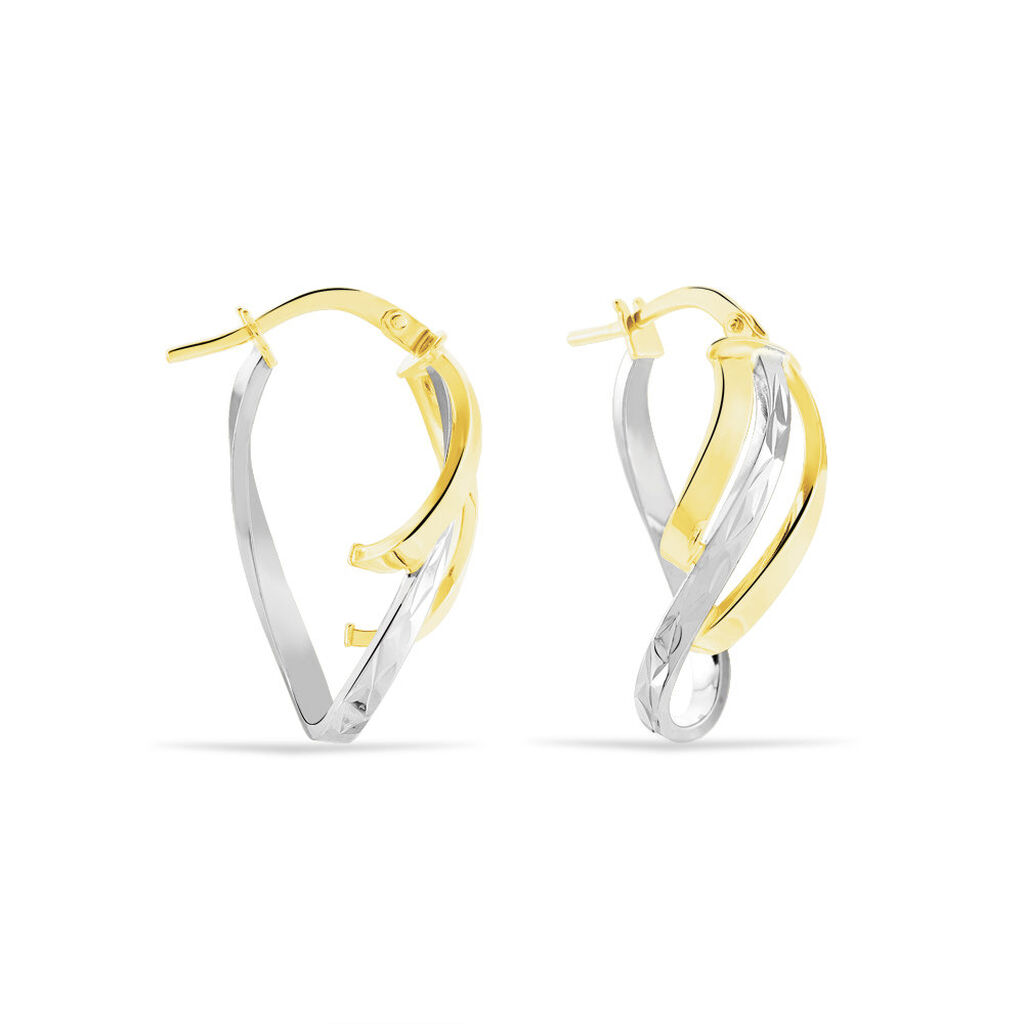 Créoles Holly Or Bicolore - Boucles d'oreilles créoles Femme | Histoire d’Or