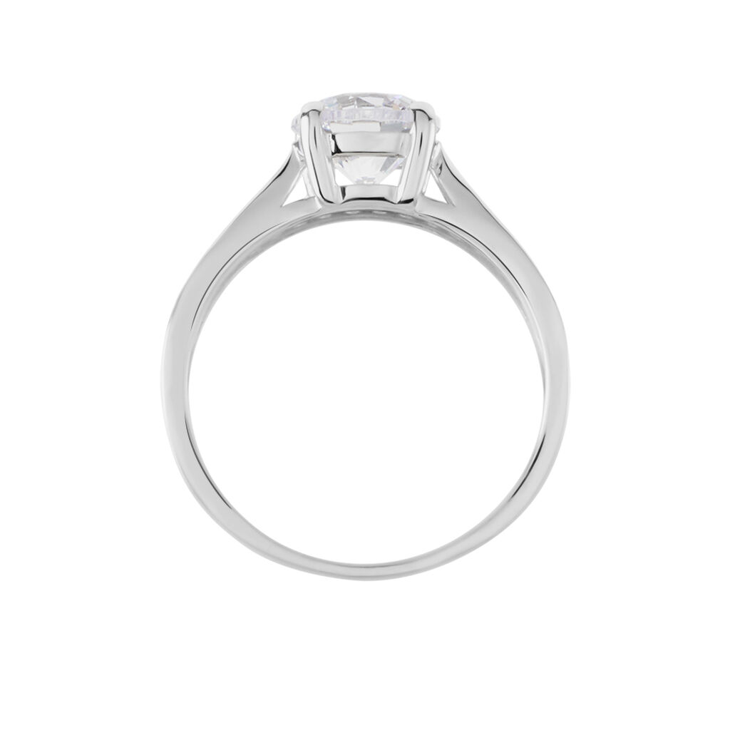 Solitaire Aarone Or Blanc Oxyde - Bagues solitaires Femme | Histoire d’Or